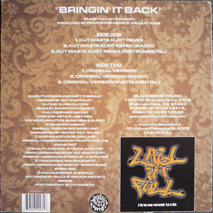 Planet Asia & 427 : Bringin' It Back (12", Single)