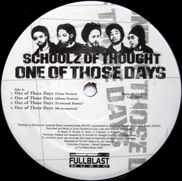 Schoolz Of Thought : One Of Those Days (12")