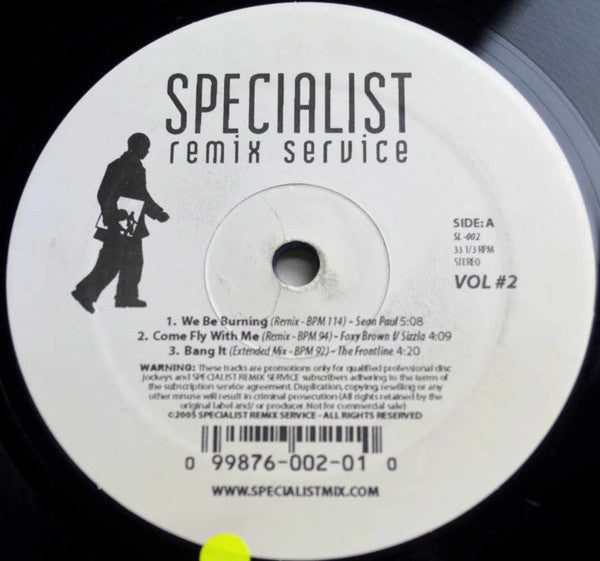 Various : Specialist Remix Service Vol. 2 (12", Comp)