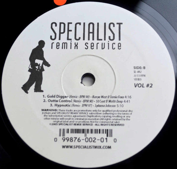 Various : Specialist Remix Service Vol. 2 (12", Comp)