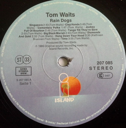 Tom Waits : Rain Dogs (LP, Album)