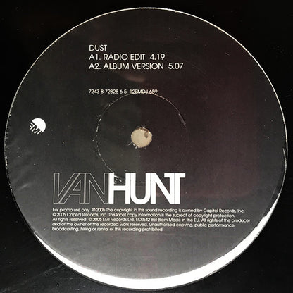 Van Hunt : Dust (12", Promo)
