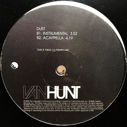 Van Hunt : Dust (12", Promo)