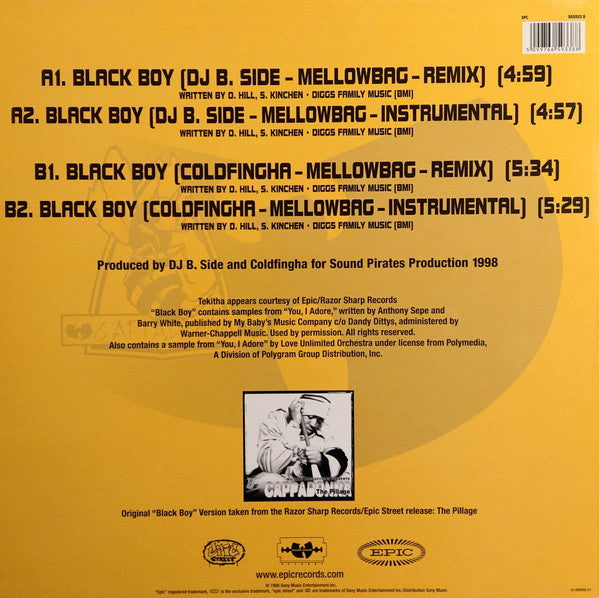 Cappadonna : Black Boy - The Mellowbag Remixes (12")