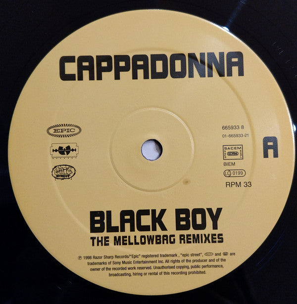 Cappadonna : Black Boy - The Mellowbag Remixes (12")