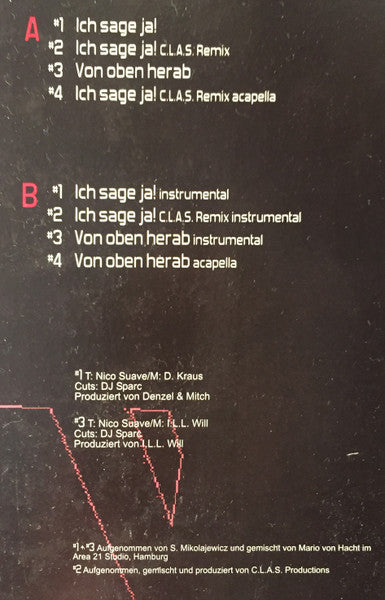Nico Suave & DJ Sparc : Ich Sage Ja! (12")