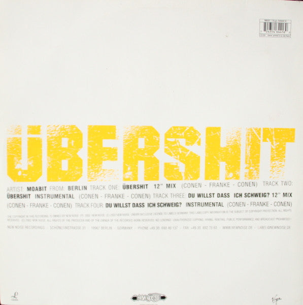 Moabit : Übershit/Du Willst Dass Ich Schweig? (12")