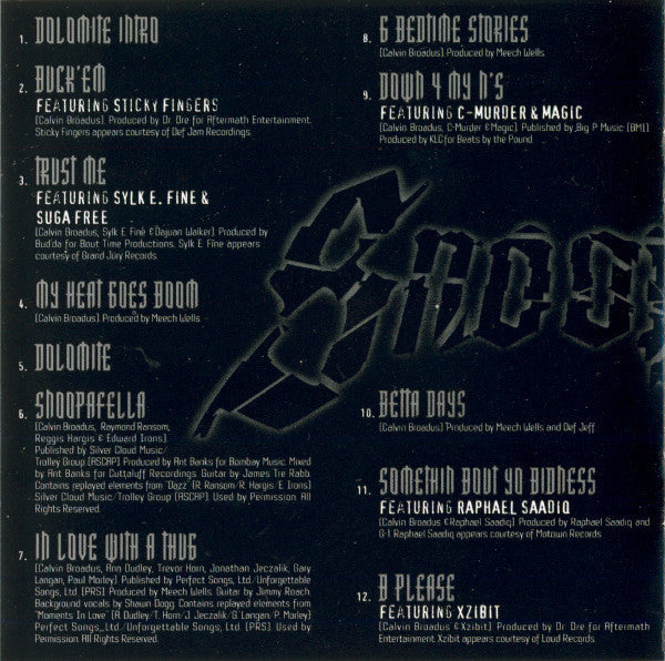 Snoop Dogg : No Limit Top Dogg (CD, Album, RP)